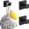 P-87213231853360-20260406114845.webp Unyqoos® Set van twee zwarte roestvrijstalen muurhaken voor badkamer en meer