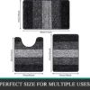 Unyqoos® Zachte en Absorberende 3-Delige Antislip Badkamermatten Set voor Slaapkamer en Badkamer