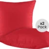 P-87213231892282-20260406111549.webp Unyqoos® Set van twee rode katoenen kussenslopen met luxe glans en ademend ontwerp