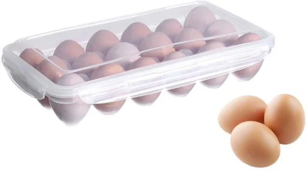 Unyqoos® Ruime eierhouder voor koelkast met capaciteit voor 18 eieren