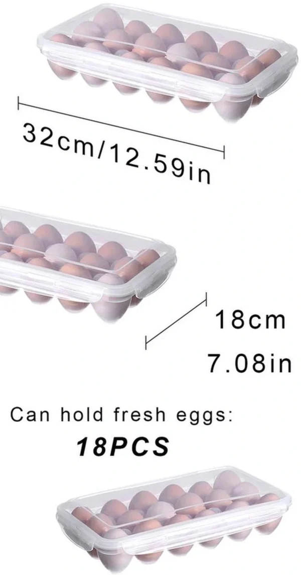 Unyqoos® Ruime eierhouder voor koelkast met capaciteit voor 18 eieren