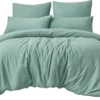 P-87213231932184-20260405103931.webp Unyqoos® Zachte en strijkvrije microvezel beddengoedset in saliegroen met ritssluiting
