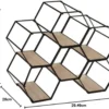 P-87213231942083-20260406110617.webp Unyqoos® Stijlvolle metalen en houten flessenhouder voor zes flessen wijn