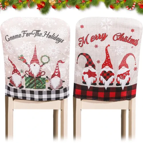 P-87213231960110-20260406093150.webp Unyqoos® Set van twee kleurrijke kerststoelhoezen voor feestelijke eetkamerdecoratie