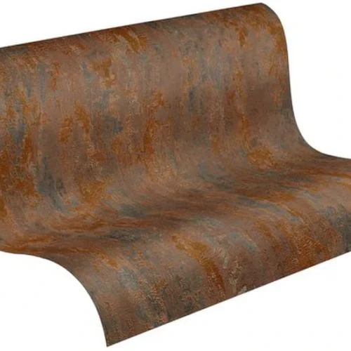 P-87213231964550-20260405112847.webp Unyqoos® Stijlvol vliesbehang met roest-look in koper en oranje tinten