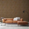 P-87213231964558-20260405112852.webp Unyqoos® Stijlvol vliesbehang met roest-look in koper en oranje tinten