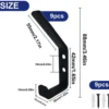 P-87213231976501-20260406114921.webp Unyqoos® Set van 9 stevige wandhaken voor jassen en accessoires met eenvoudige montage