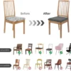 P-87213231984661-20260405184641.webp Unyqoos® Set van 4 waterdichte stoelhoezen voor eetkamerstoelen in donkergrijs
