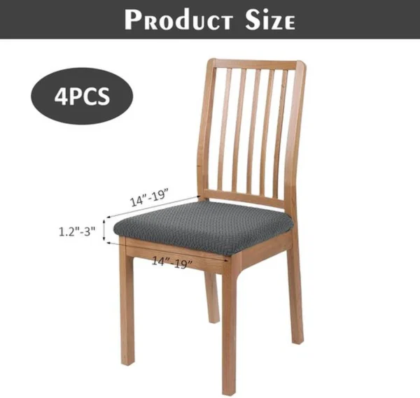 P-87213231984665-20260405184648.webp Unyqoos® Set van 4 waterdichte stoelhoezen voor eetkamerstoelen in donkergrijs