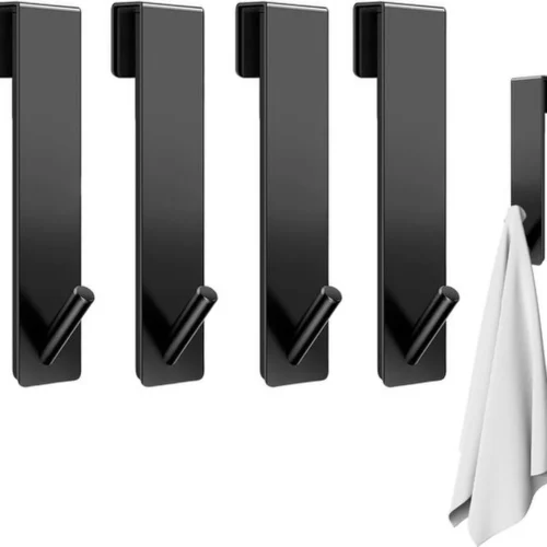 P-87213231991970-20260406114932.webp Unyqoos® Set van vier roestvrijstalen douchehaken voor glazen wanden zonder boren