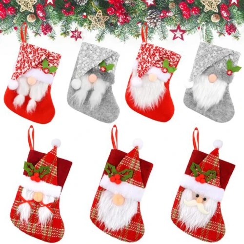 P-87213231992030-20260406093248.webp Unyqoos® Set van 7 kleine kerstkousen voor decoratie en cadeauverpakking
