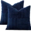 P-87213232008550-20260406111333.webp Unyqoos® Set van 2 gestreepte corduroy kussenslopen voor stijlvolle woondecoratie