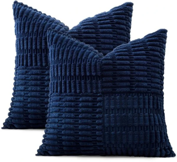 P-87213232008550-20260406111333.webp Unyqoos® Set van 2 gestreepte corduroy kussenslopen voor stijlvolle woondecoratie