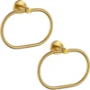 Unyqoos® Gouden handdoekringen set van 2 voor moderne badkamer inrichting