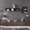 Unyqoos® Zelfklevende Vinyl Meubelfolie met Industriële Betonlook voor Interieurdecoratie, 40 x 300 cm, Donkergrijs