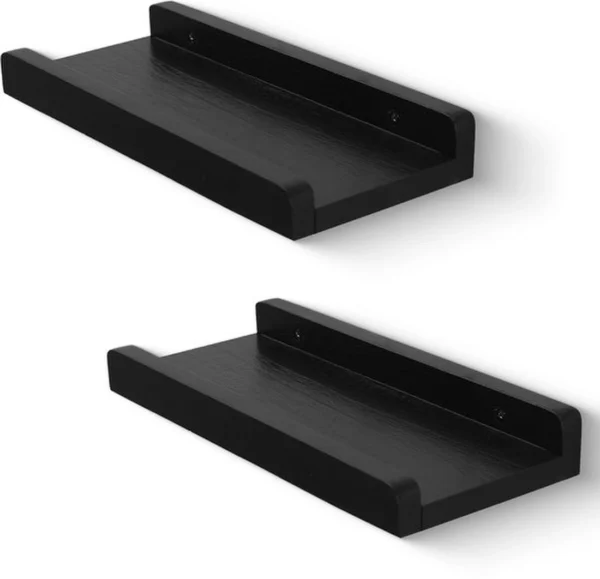 Unyqoos® Set van twee rustieke houten wandplanken voor decoratie en opslag
