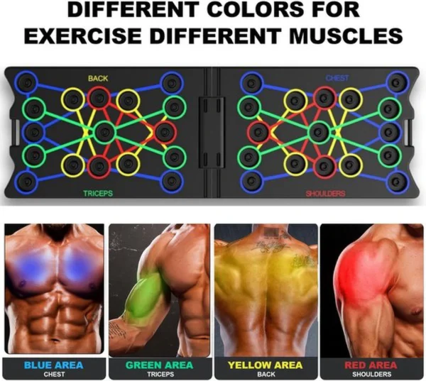 Unyqoos® Opvouwbaar en multifunctioneel push-up bord voor effectief spiertraining thuis