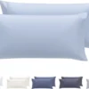 P-87213232108850-20260406111652.webp Unyqoos® Set van twee lichtblauwe kussenslopen van zachte microvezel voor comfort