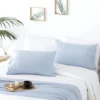 P-87213232108851-20260406111656.webp Unyqoos® Set van twee lichtblauwe kussenslopen van zachte microvezel voor comfort
