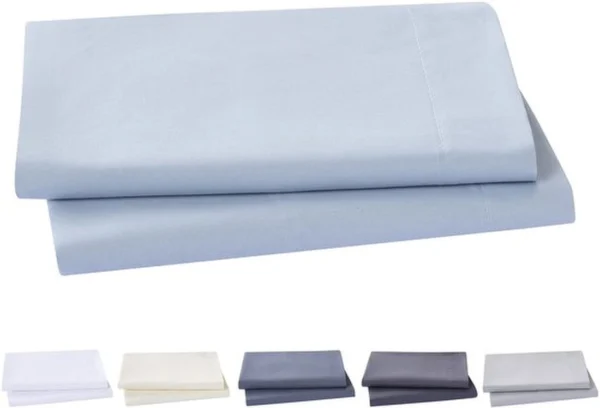 P-87213232108852-20260406111713.webp Unyqoos® Set van twee lichtblauwe kussenslopen van zachte microvezel voor comfort