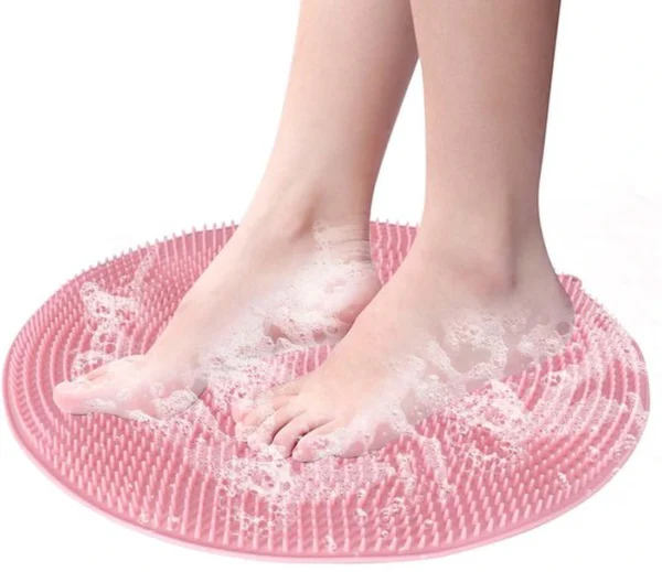 P-87213232145310-20260405140416.webp Unyqoos® Roze siliconen anti-slip mat voor voetmassage en lichaamsscrub in de douche