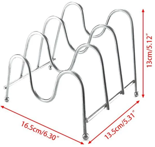 Unyqoos® Drielaagse metalen houder voor deksels en snijplanken in de keuken