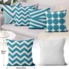 P-87213232162762-20260406111918.webp Unyqoos® Turquoise kussenslopen set van 4 met abstract geometrisch patroon voor diverse interieurs