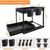 Unyqoos® Praktische Keuken- en Badkamer Organizer met Uittrekbare Lade en Extra Haken voor Optimale Opbergruimte