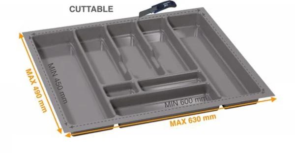 Unyqoos® Aanpasbare lade-organizer met vakverdeling voor keuken of kantoor