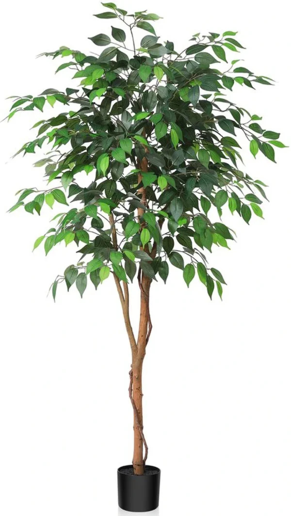 Unyqoos® Decoratieve kunstplant Ficus Benjamina van 150 cm voor interieur en kantoor