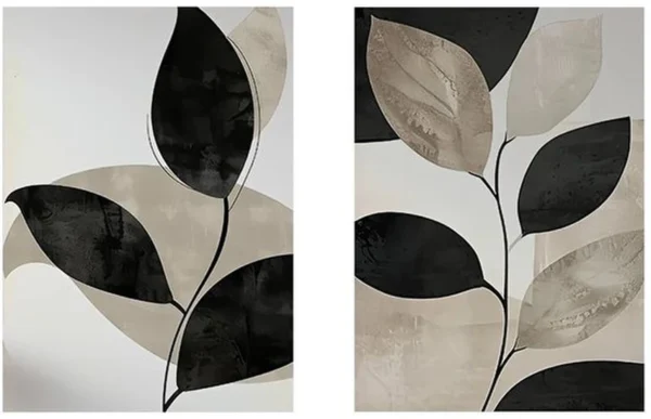 P-87213232210580-20260406123546.webp Unyqoos® Set van twee abstracte zwart-wit wandposters voor stijlvolle inrichting