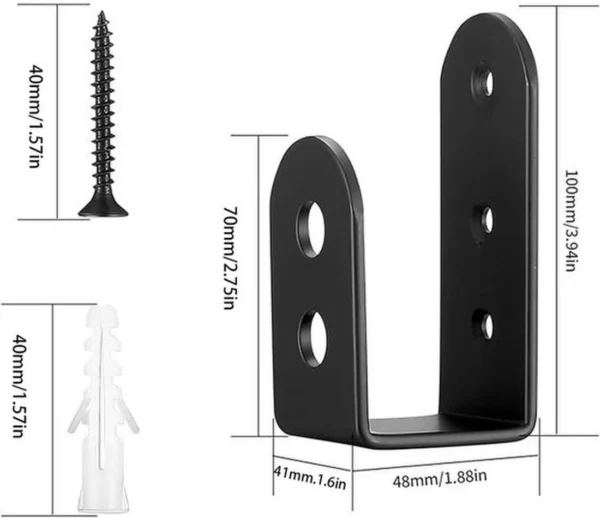 P-87213232234102-20260406115220.webp Unyqoos® Set van vier metalen U-hoekhouders voor stevige deurversterking