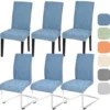 P-87213232242263-20260405183245.webp Unyqoos® Set van 6 Elegante Stretch Stoelhoezen voor Diverse Stoelen en Gelegenheden in Blauw