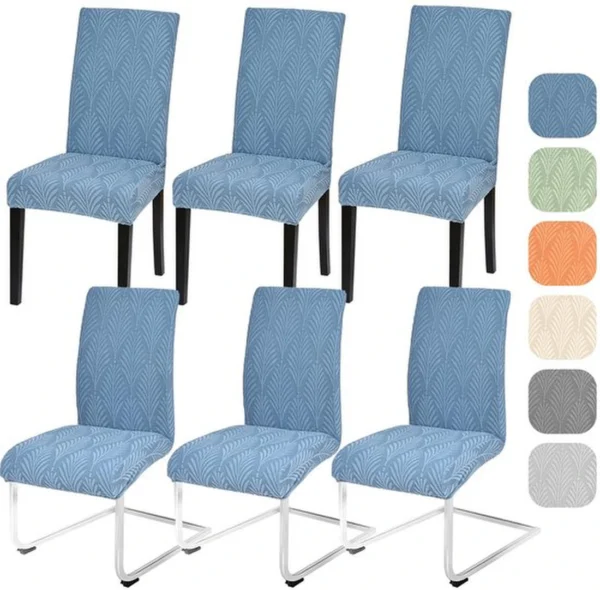 P-87213232242263-20260405183245.webp Unyqoos® Set van 6 Elegante Stretch Stoelhoezen voor Diverse Stoelen en Gelegenheden in Blauw