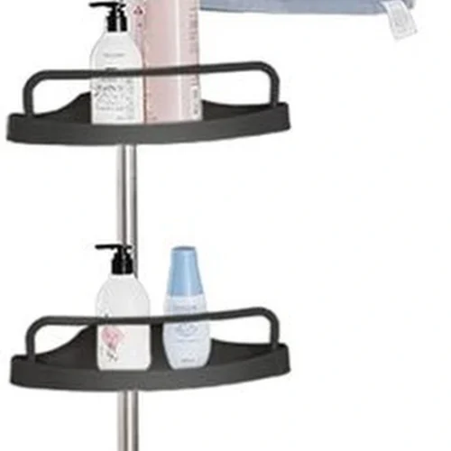 P-87213232253460-20260405173829.webp Unyqoos® Verstelbaar hoekrek voor badkamer zonder boren met vijf planken en handdoekhouder
