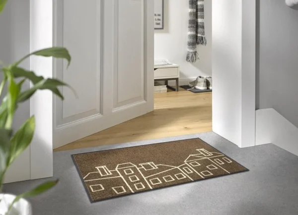 P-87213232257660-20260406091534.webp Unyqoos® Wasbare en veelzijdige deurmat voor binnen- en buitengebruik 50x75 cm, bruin