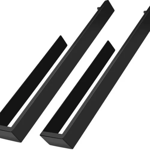 Unyqoos® Zelfklevende handdoekhouders van 35 cm in mat zwart voor badkamer en keuken