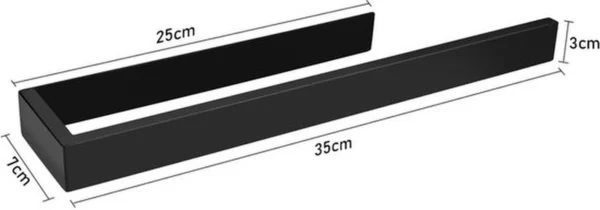 P-87213232260224-20260405181102.webp Unyqoos® Zelfklevende handdoekhouders van 35 cm in mat zwart voor badkamer en keuken