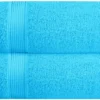 Unyqoos® Set van twee luxe badhanddoeken in turquoise blauw, ultra absorberend en sneldrogend, 70x140 cm
