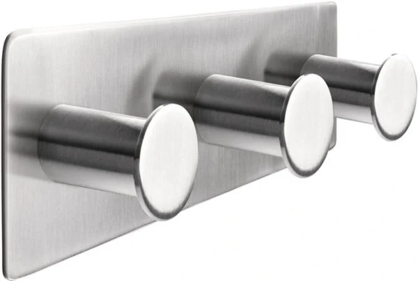P-87213232274630-20260405181201.webp Unyqoos® Zelfklevende roestvrijstalen hakenlijst voor badkamer met drie haken