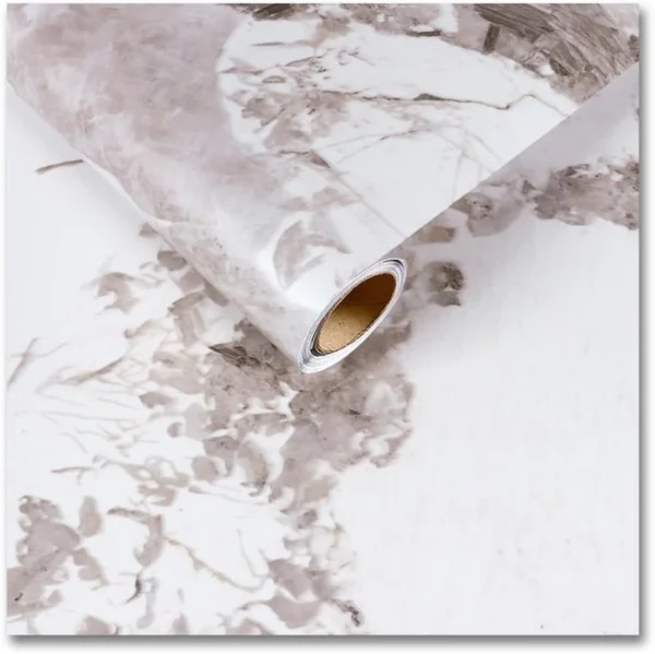 Unyqoos® Stijlvolle Onyx Witte Marmerfolie voor Interieurdecoratie en Makkelijk Onderhoud