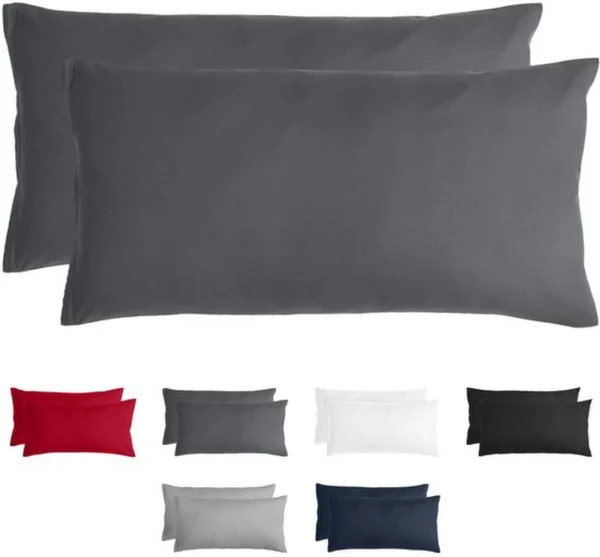 P-87213232304490-20260406111903.webp Unyqoos® Set van 2 antraciete kussenslopen 40x80 cm met ritssluiting en ademend microvezel