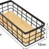 P-87213232316821-20260406081948.webp Unyqoos® Set van twee metalen wandmanden met houten bodem voor veelzijdige opslag