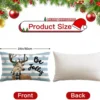 P-87213232319654-20260406111717.webp Unyqoos® Set van vier kerstkussenslopen met sneeuwpop en eland motief in blauw en grijs