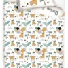 Unyqoos® Kinderbedtextielset van 100% Katoen met Safari Dierenontwerp voor Jongens en Meisjes