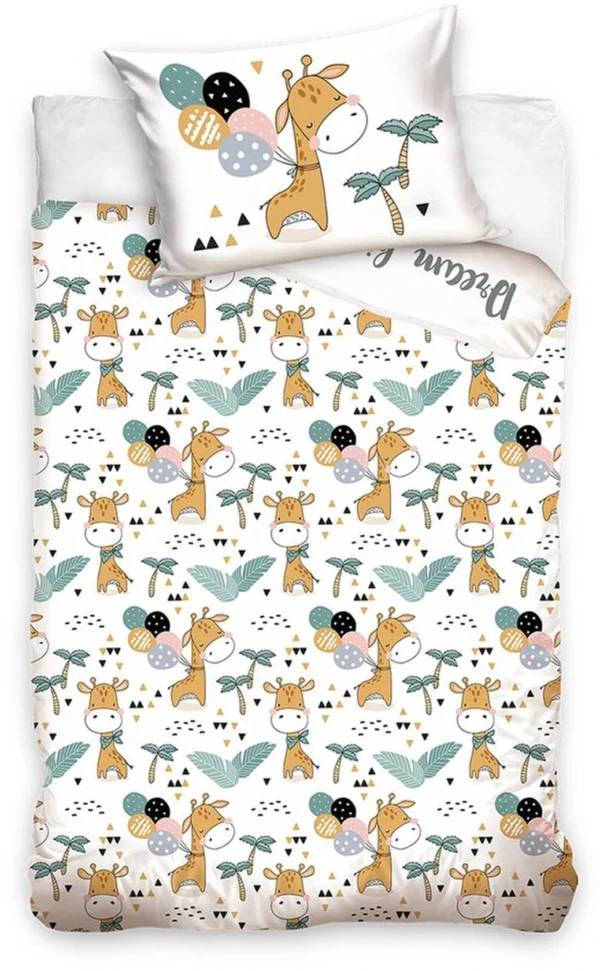 Unyqoos® Kinderbedtextielset van 100% Katoen met Safari Dierenontwerp voor Jongens en Meisjes