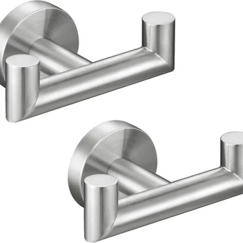 P-87213232344850-20260406115347.webp Unyqoos® Twee roestvrijstalen wandhaken voor handdoeken in badkamer en keuken