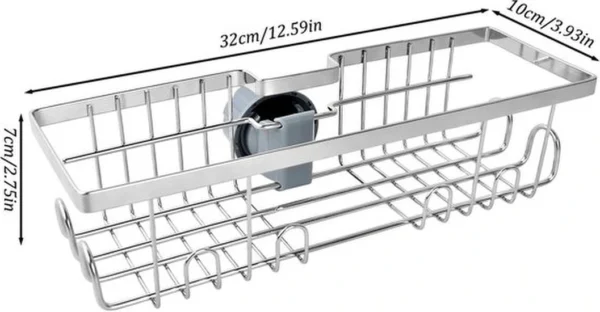 Unyqoos® Roestvrijstalen opbergrek voor douche zonder boren met grote capaciteit