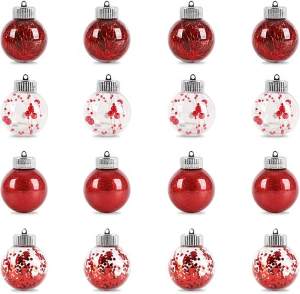 Unyqoos® Onbreekbare rode kerstballen set voor veelzijdige kerstboomversiering