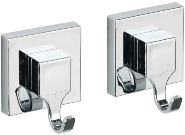 Unyqoos® Set van 2 vierkante haken met vacuümsysteem voor eenvoudige bevestiging